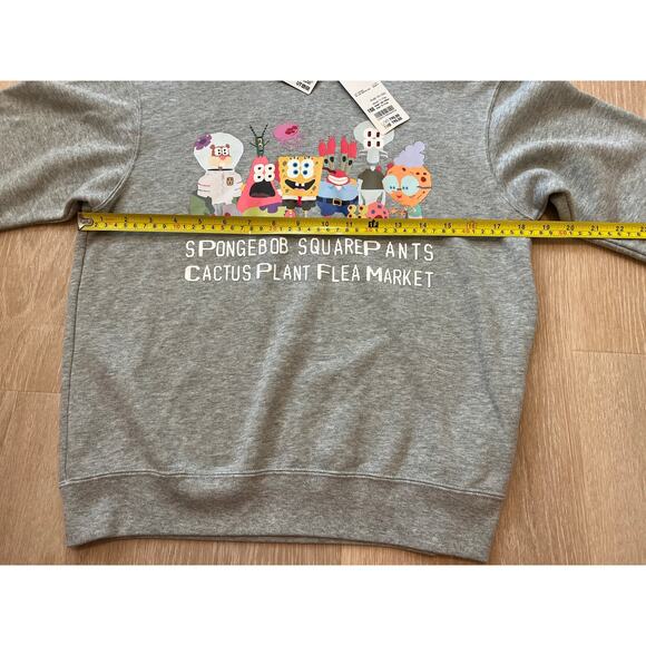 NWT Cactus Plant Flea Market CPFM Uniqlo SpongeBob SquarePants Hoodie XS 150 - Picture 5 of 8